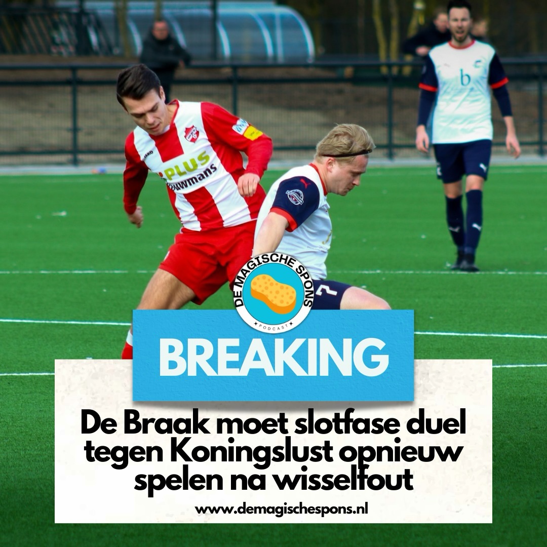 De competitiewedstrijd tussen SV De Braak en Koningslust, die afgelopen weekend...