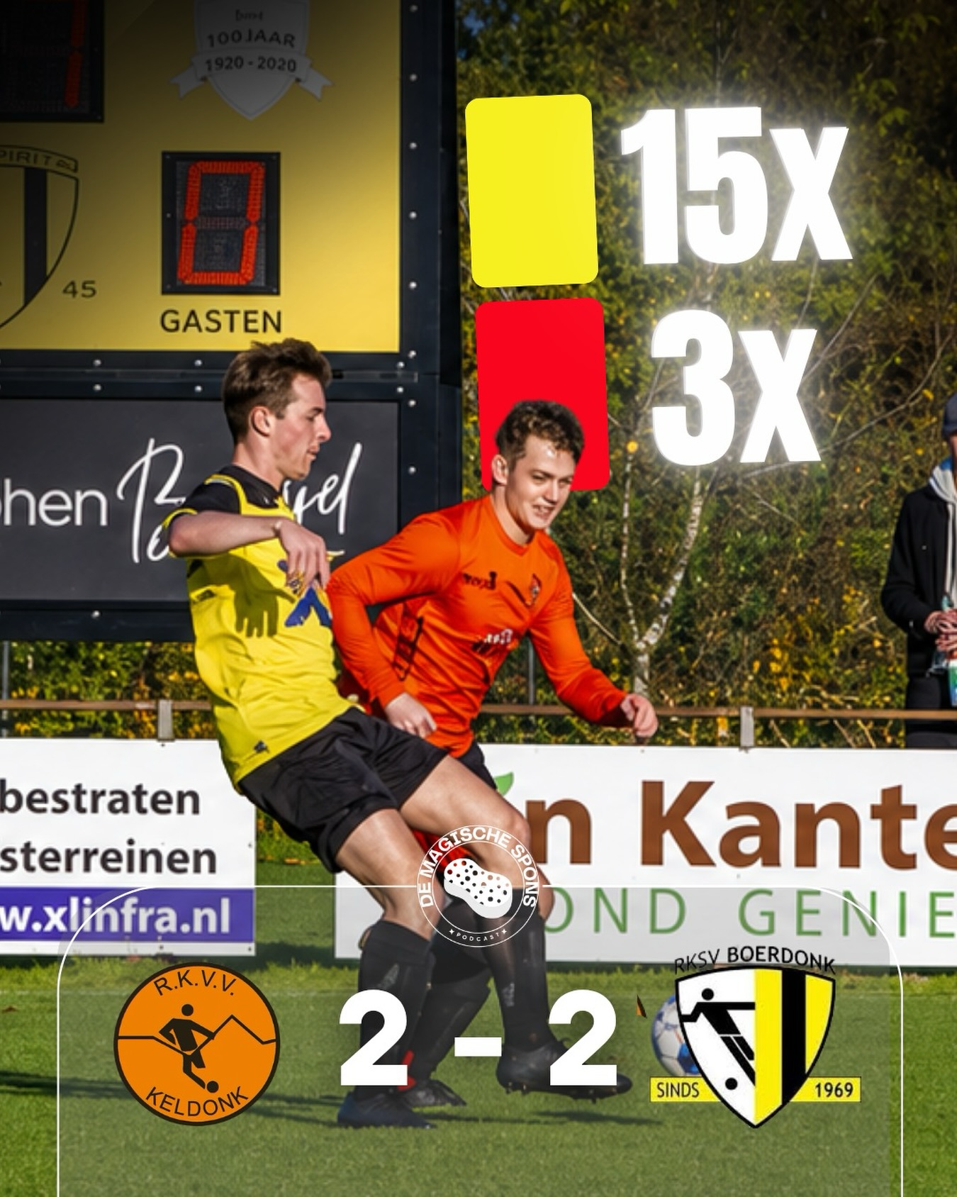 Gelukkig gold die regel nog niet tijdens de derby tussen Keldonk en Boerdonk🫣😬